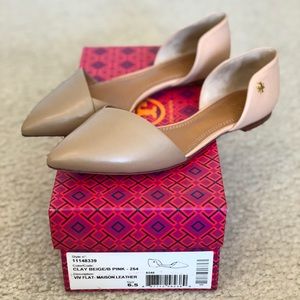 Tory Burch Clay Beige/Pale Pink Viv Flat $265